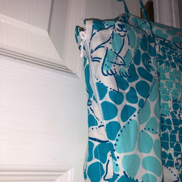 Vintage Lilly Pulitzer blue leopard flower dress, size 4 - Picture 4 of 8